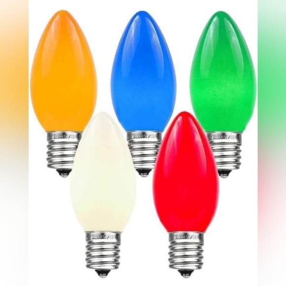 Multi Ceramic Incandescent Christmas String Lights - Picture 6 of 8